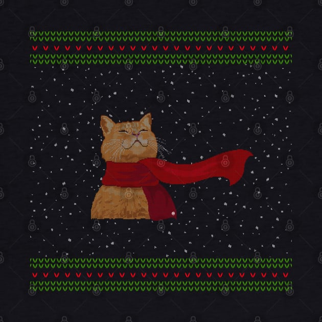 Knitted Cat by VectorInk